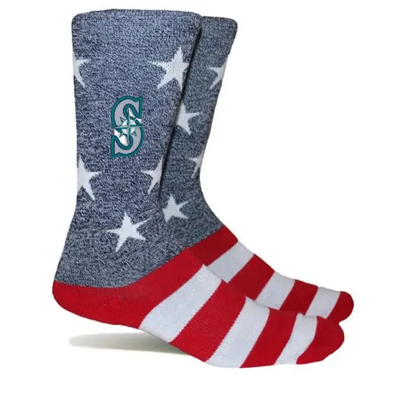 Men's Seattle Mariners Merica Crew Socks