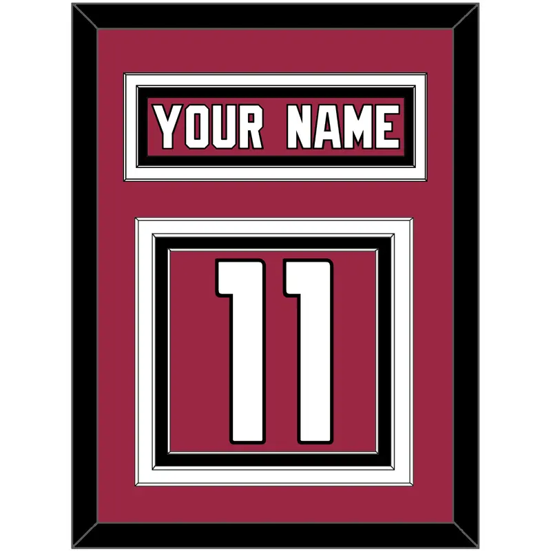 Arizona Nameplate & Number (Back) - Home Red (2015-2022) - Triple Mat 2