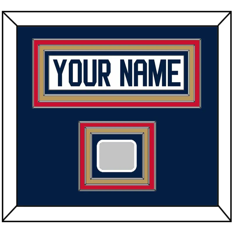Florida Nameplate & Back To Back Stanley Cup Champions Patch - Road White - Triple Mat 3