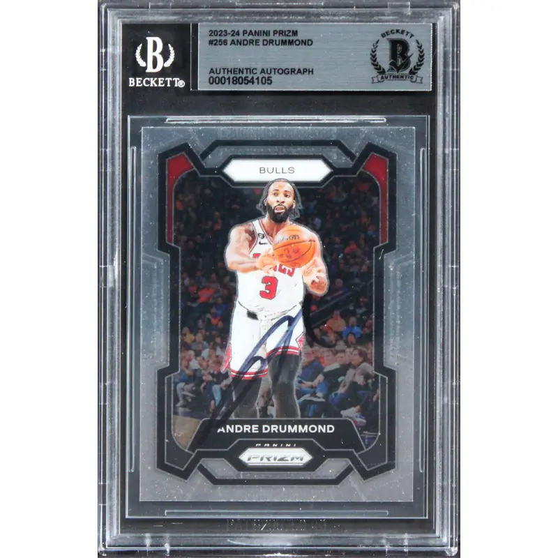 Bulls Andre Drummond Authentic Signed 2023 Panini Prizm #256 Card BAS Slabbed