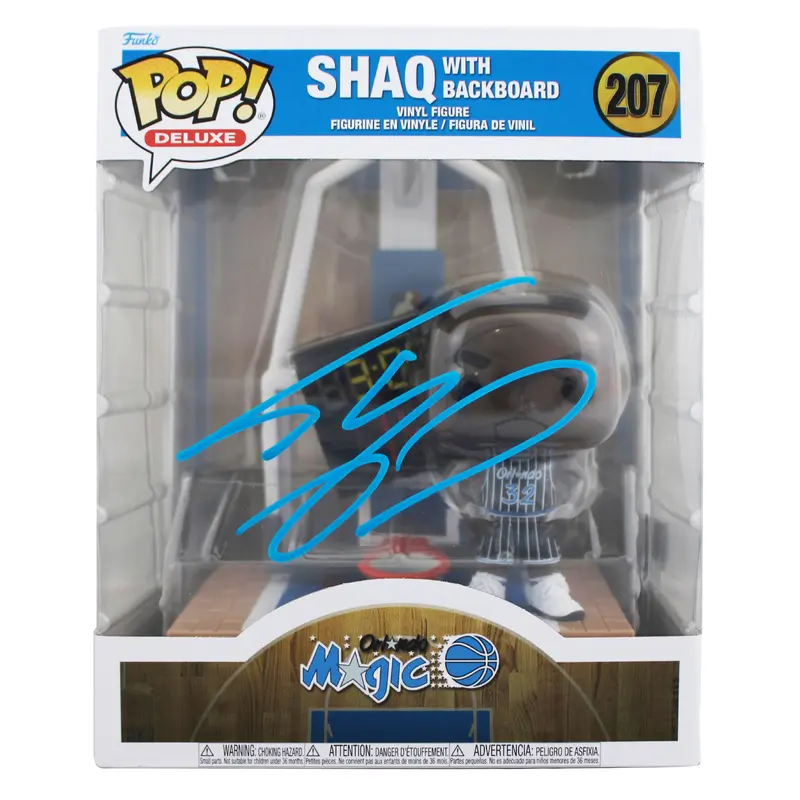 Magic Shaquille O'Neal Signed Shaq W/ Backboard #207 Funko Pop Figure BAS Wit