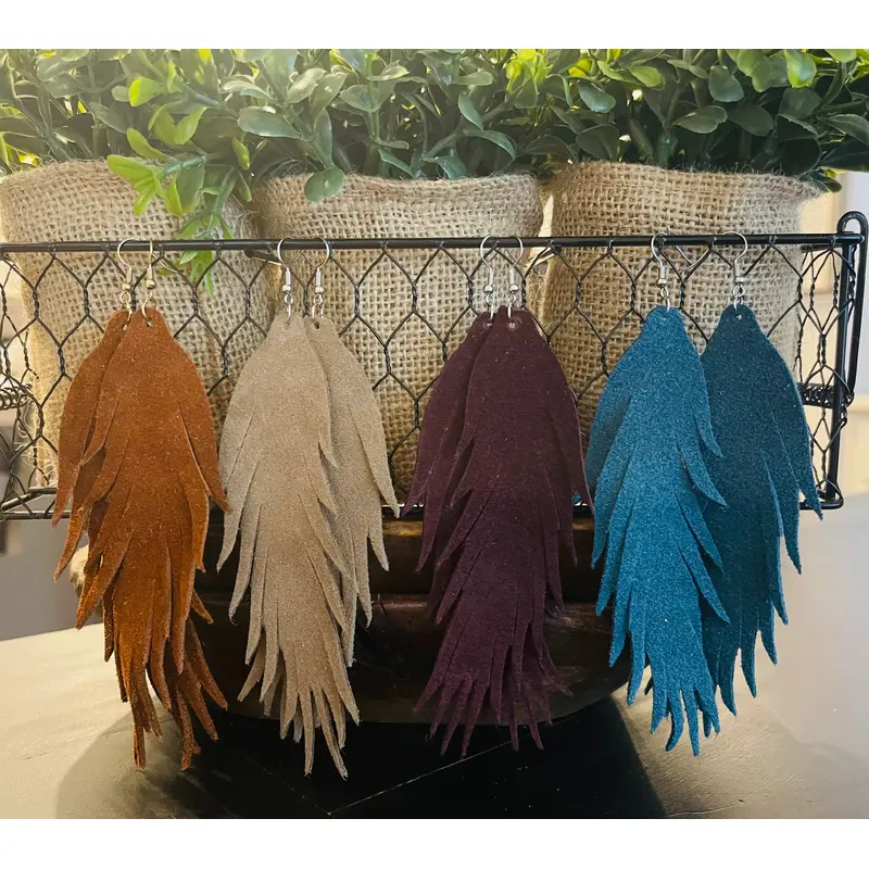 Fall Suede Peacock Feathers