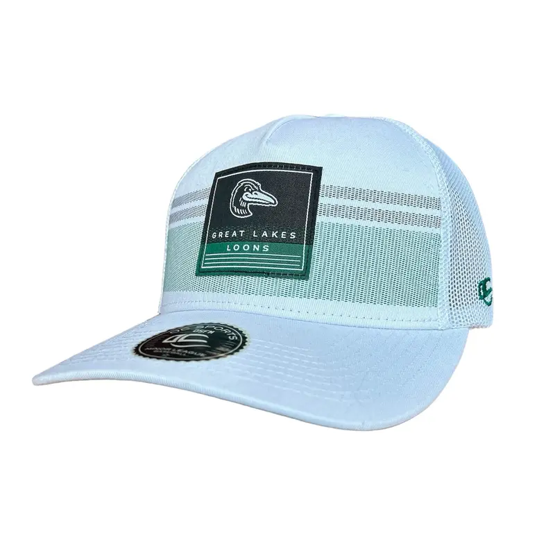 Great Lakes Loons OC Sports Green & White Mesh Snapback Cap
