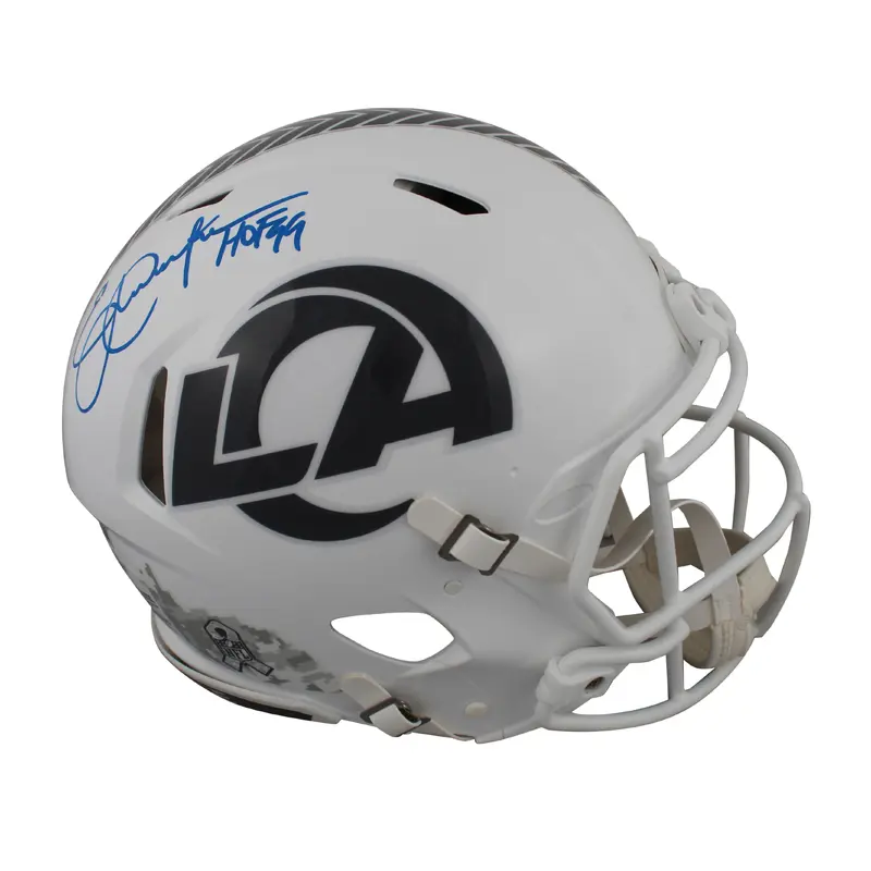 Rams Eric Dickerson "HOF 99" Signed STS III Full Size Speed Proline Helmet BAS W