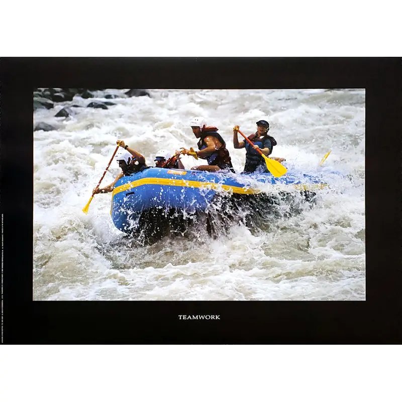 Whitewater Rafting "Teamwork" Motivational Poster - Verkerke