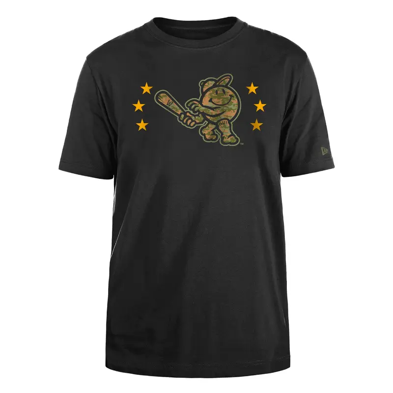 Worcester Red Sox Black Military Smiley Tee