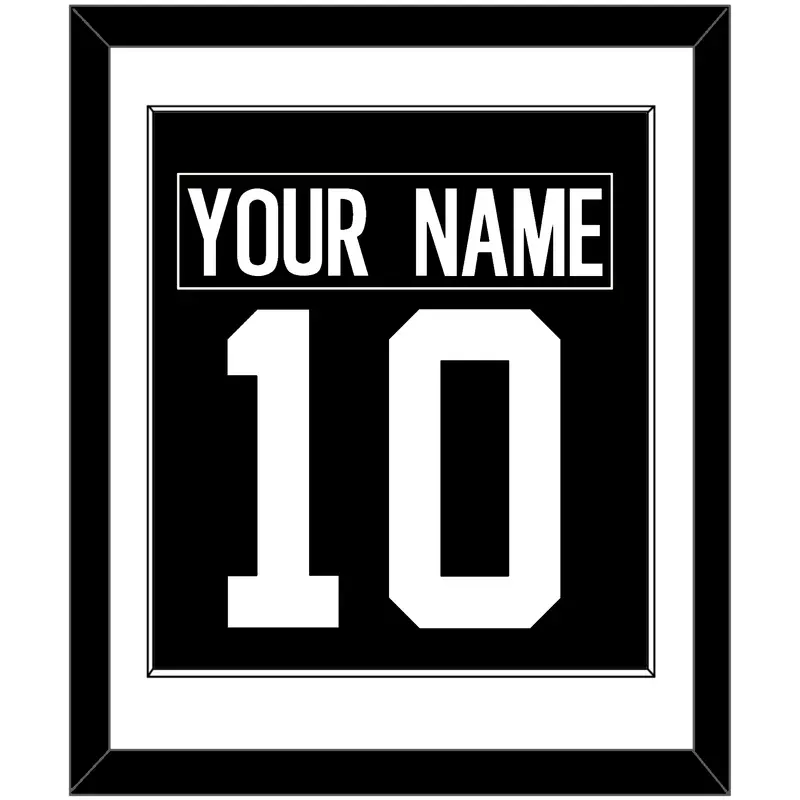 New York Nameplate & Number (Back) Combined - Alternate Black - Single Mat 1