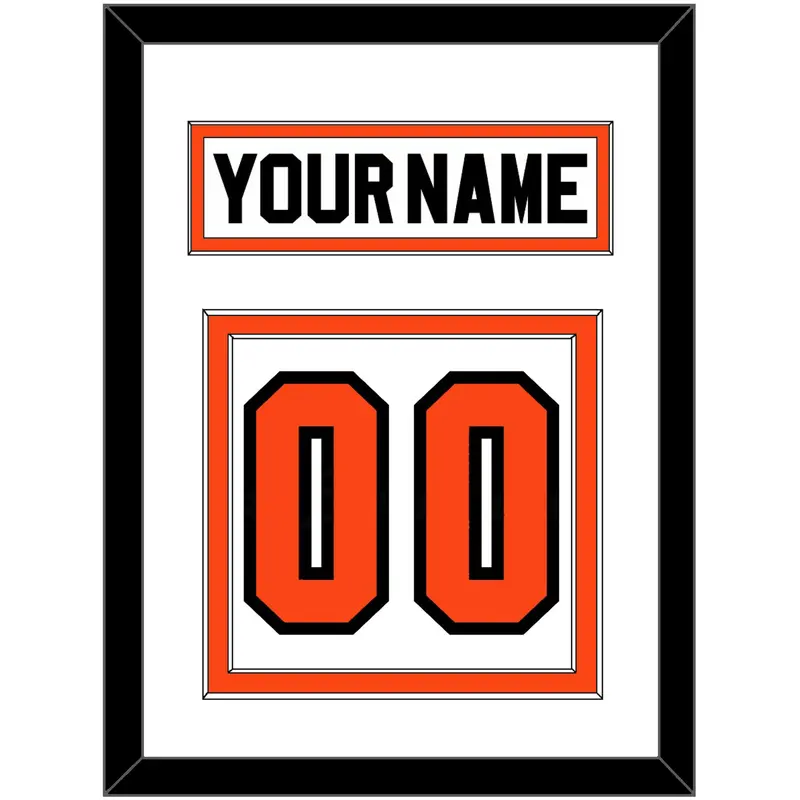 Philadelphia Nameplate & Number (Back) - Road White (2007-2010) - Double Mat 1