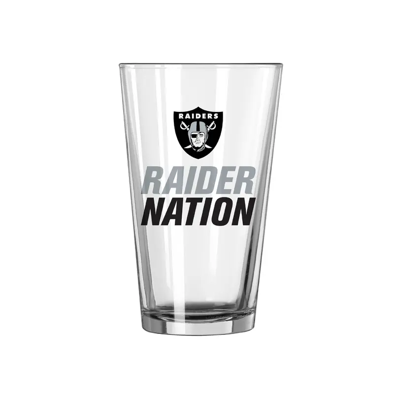 Las Vegas Raiders 16oz Slogan Pint Glass