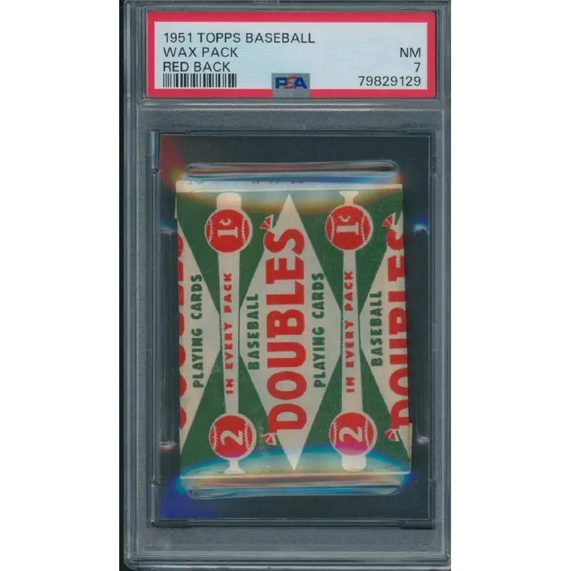 1951 Topps Baseball Unopened Red Back Wax Pack PSA 7 *9129