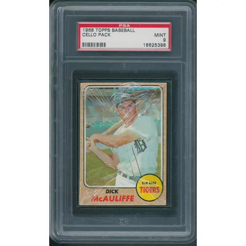 1968 Topps Baseball Unopened Cello Pack PSA 9 *5398