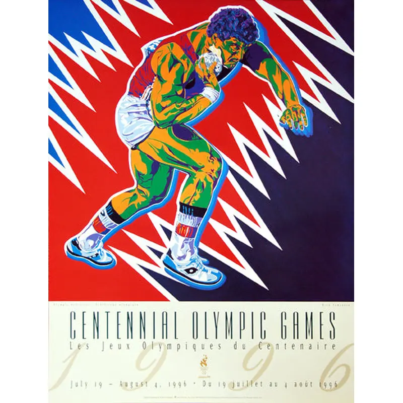 Atlanta 1996 Olympics Official Shot Put (Athletics) Event Poster - Fine Art Ltd.