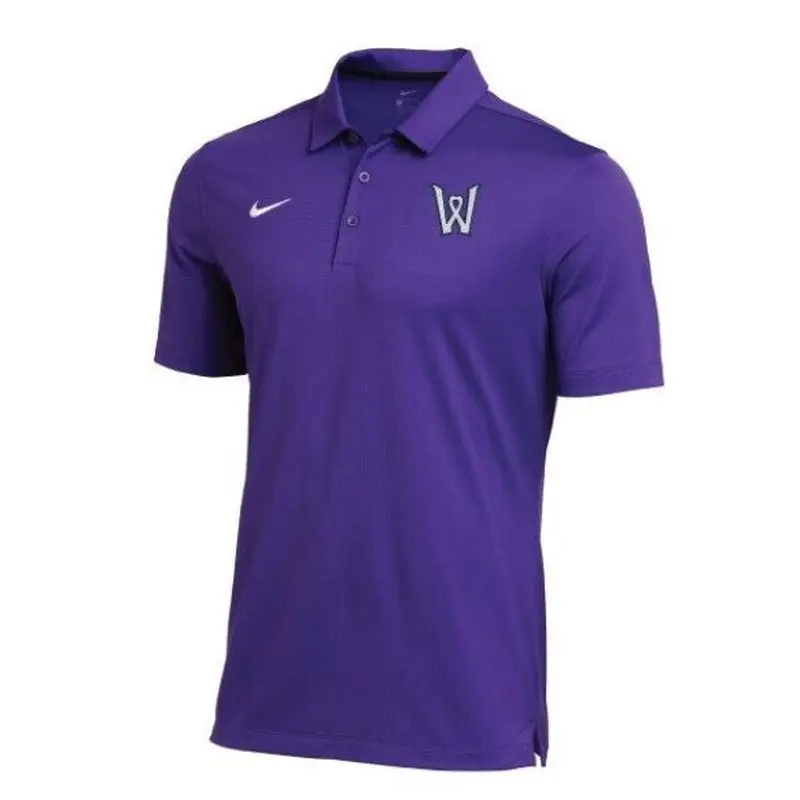 Purple Nike White Heart W Polo