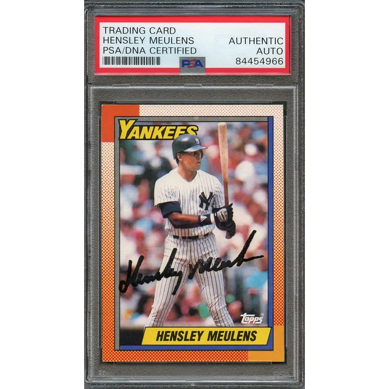 1990 Topps #83 Hensley Meulens Signed Card PSA Slabbed Auto Yankees