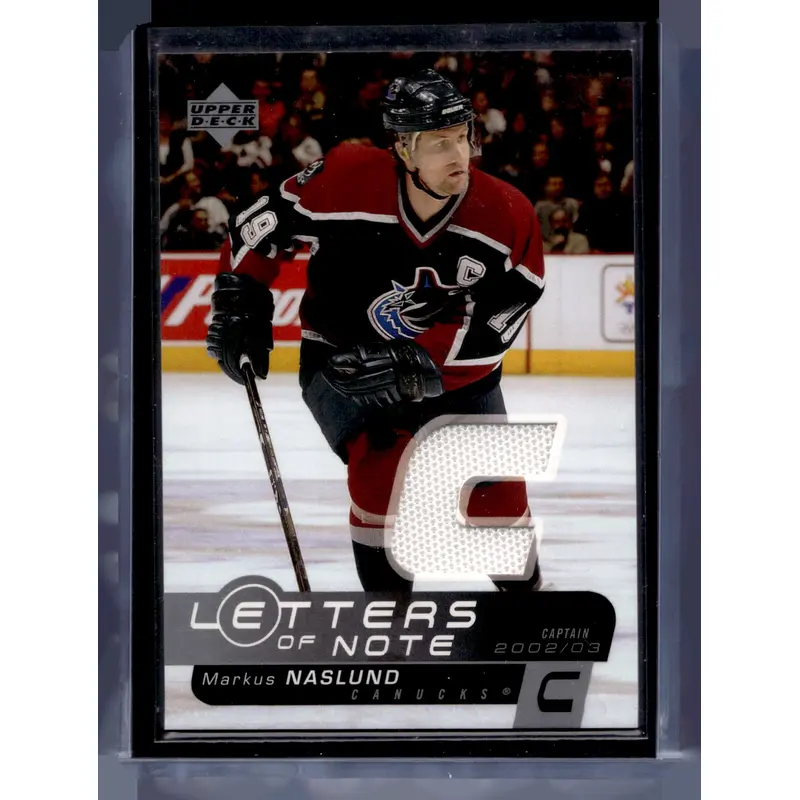2002-03 Upper Deck - Letters of Note - Markus Naslund #LN-MN