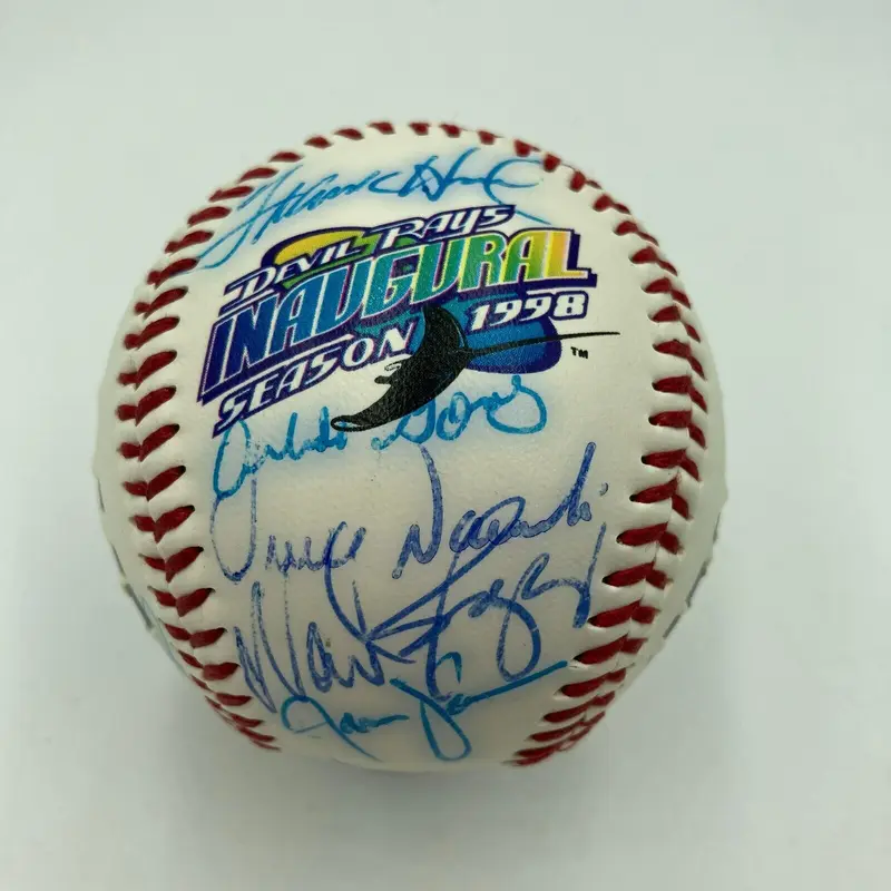 1998 Tampa Bay Devil Rays Inaugural Season Team Signed Commemorative Baseball