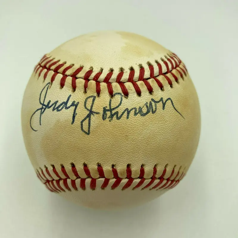 Judy Johnson Signed Vintage Official National League Baseball JSA COA