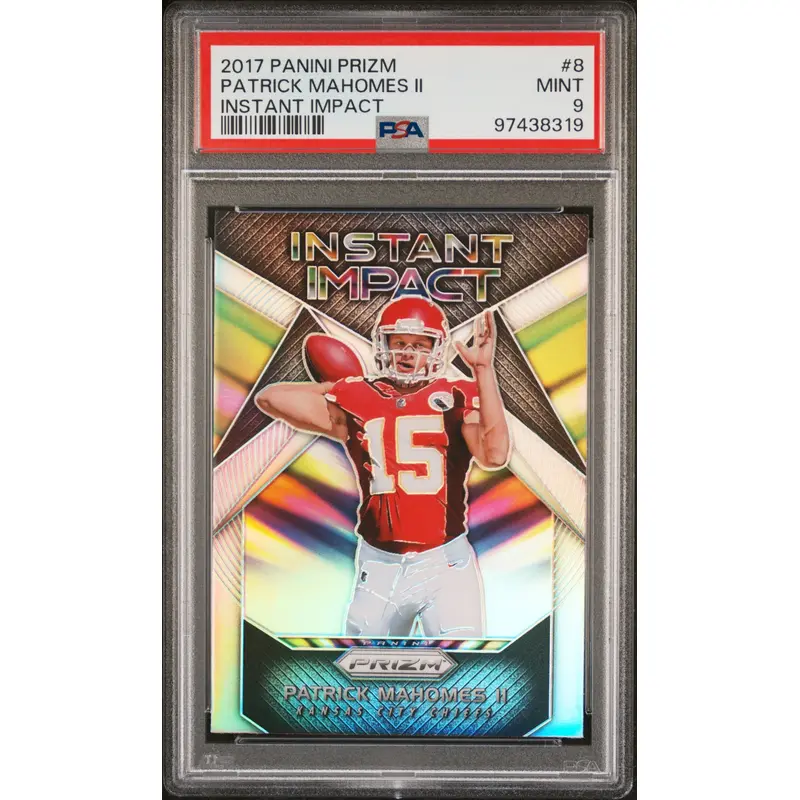 Patrick Mahomes 2017 Panini Prizm Instant Impact PSA 9 Mint