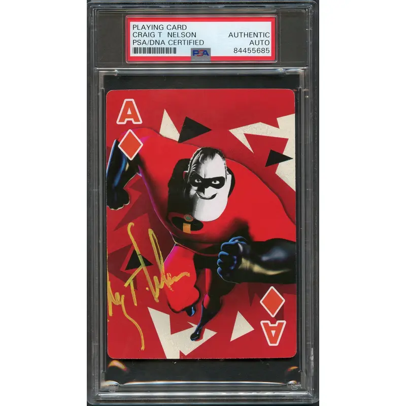 Craig T. Nelson Signed Playing Card PSA/DNA Slabbed Autographed The Incredibles