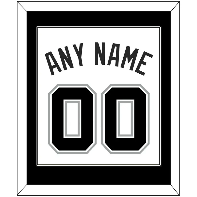San Antonio Name & Number - White Association - Single Mat 2