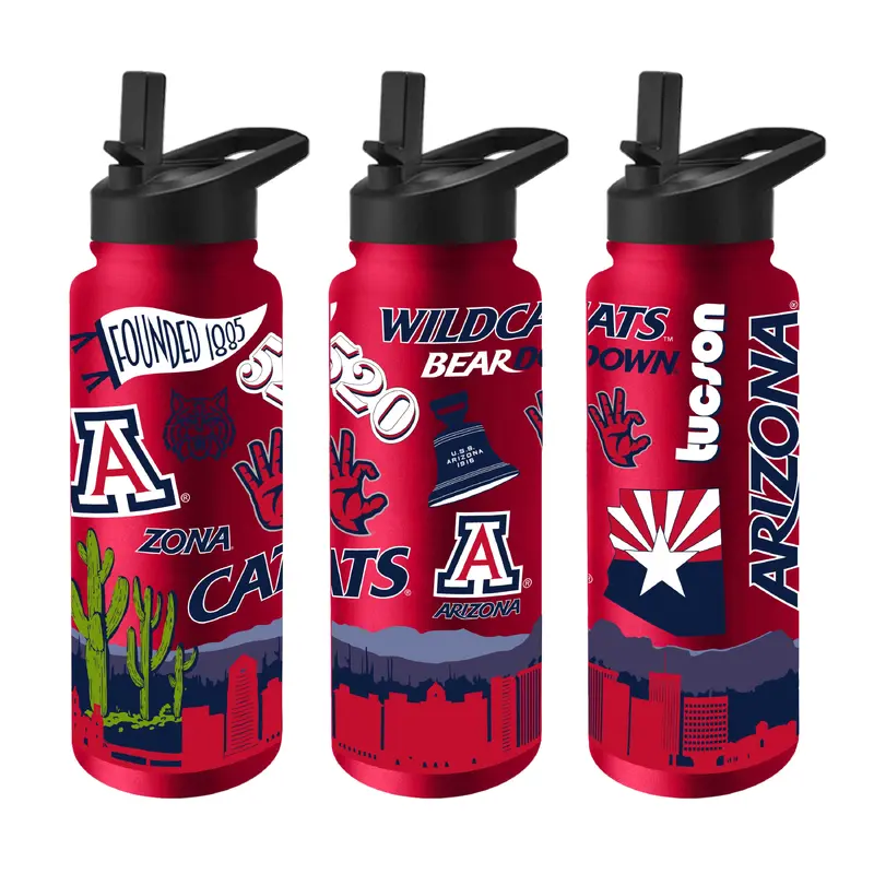 Arizona 34oz Red Native Quencher Bottle