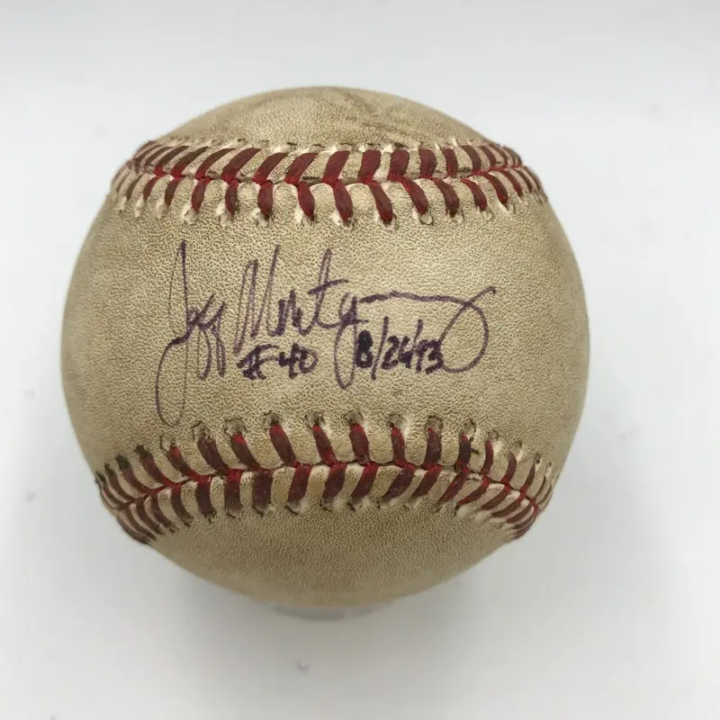 Jeff Montgomery 8/26/1993 Signed Game Used Shut Out Baseball PSA DNA