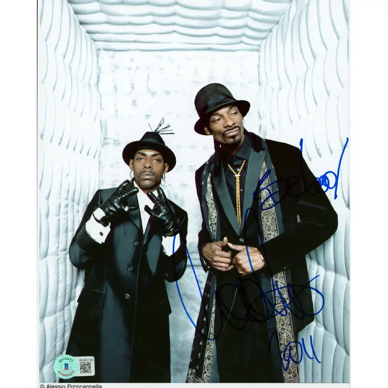 Coolio Authentic Signed 8x10 Photo w/ Snoop Dogg Autographed BAS #BG83130
