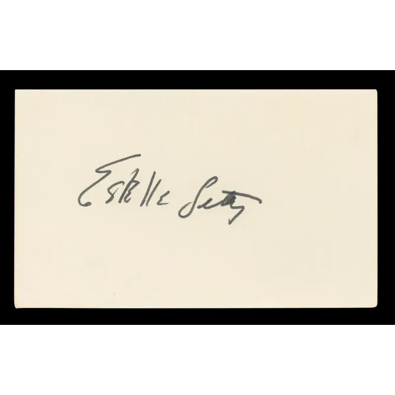 Estelle Getty The Golden Girls Authentic Signed 3x5 Index Card BAS #BL96536