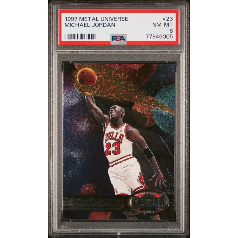 Michael Jordan 1997 Metal Universe #23 PSA 8 Nm-Mint