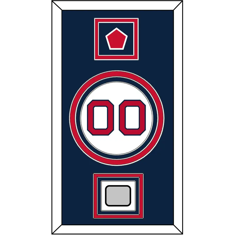 Boston Number, B Logo Hat Patch & World Series JJersey Patch - Home White - Triple Mat 2