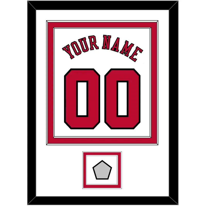 Chicago Name & Number With 2X Champions Patch - Home White (1986-2017) - Double Mat 1