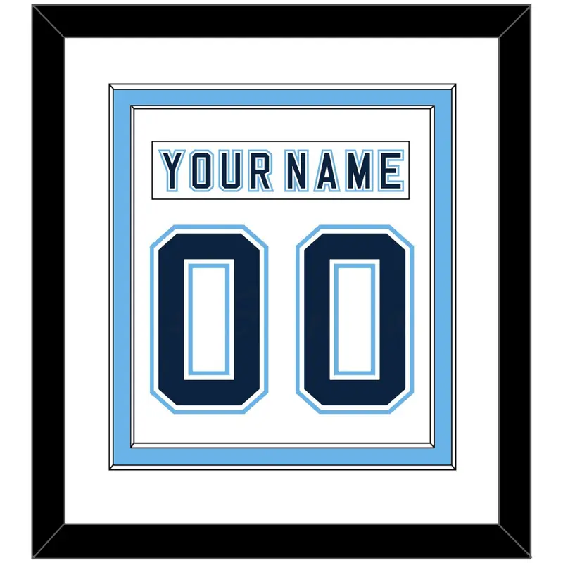 Maine Nameplate & Number (Back) Combined - Home White - Double Mat 1