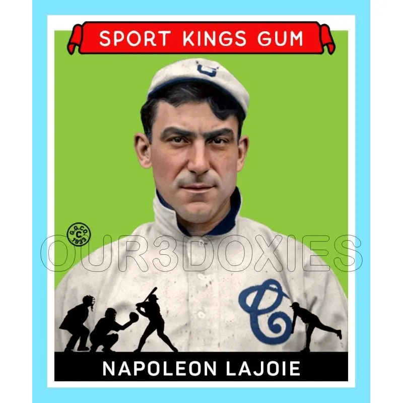 Napoleon Lajoie 1933 Goudey Sport Kings Custom Card - 3692