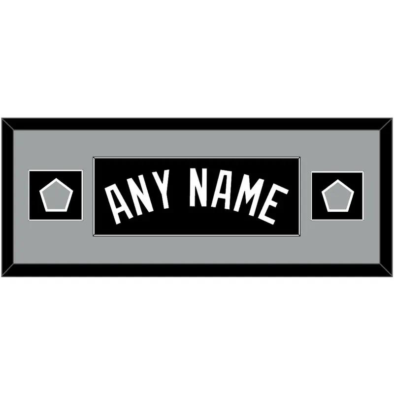 San Antonio Name With 2 Champions Trophy Patches - Road Black (2002-2017) - Single Mat 4