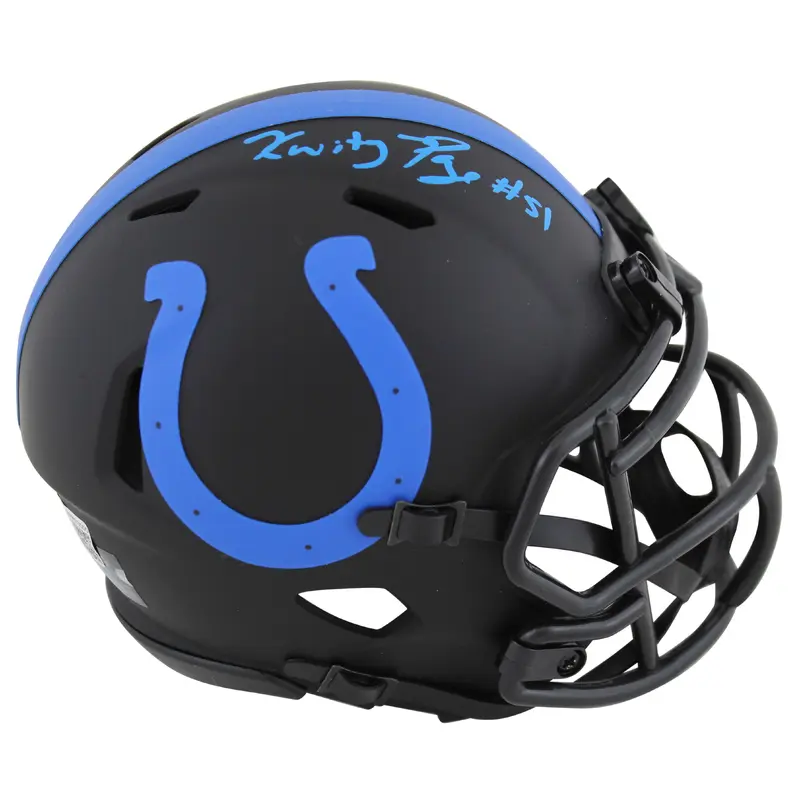 Colts Kwity Paye Authentic Signed Eclipse Speed Mini Helmet BAS Witnessed