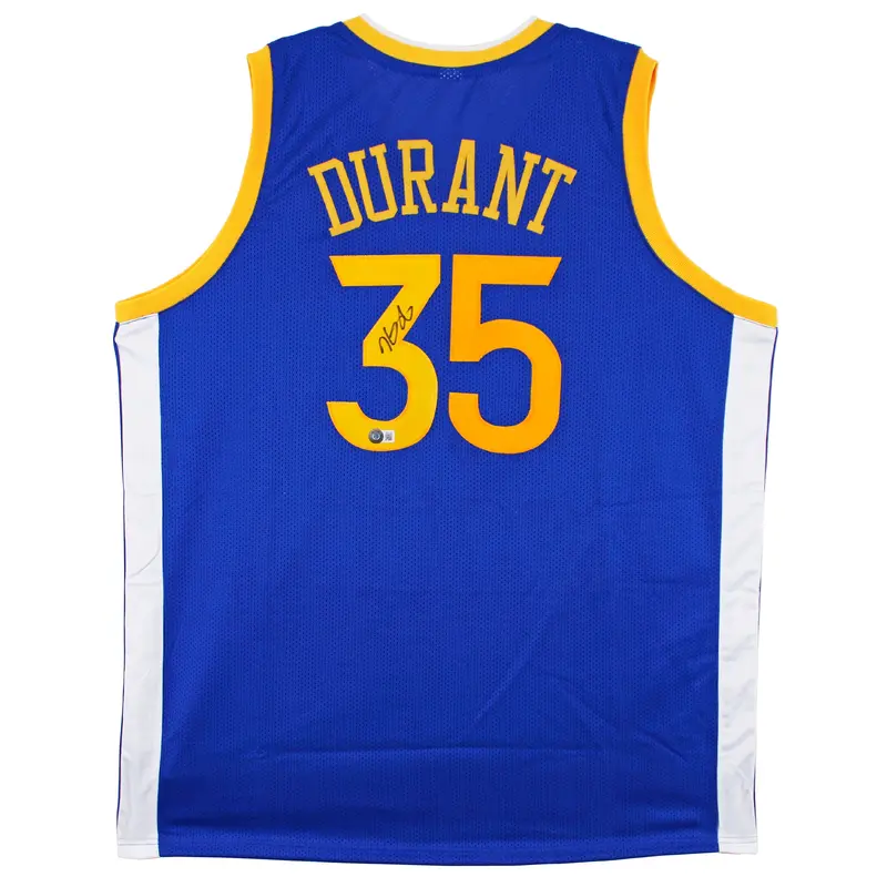 Kevin Durant Authentic Signed Blue Pro Style Jersey Autographed BAS Witnessed