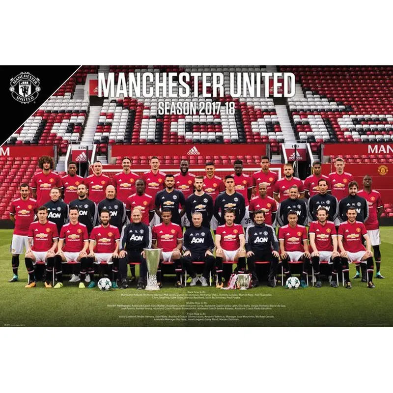 Manchester United FC Official Team Portait 2017/18 EPL Poster - GB Eye (UK)