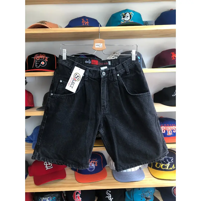 Vintage Levis Silvertab Faded Black Loose Jean Shorts Size 30