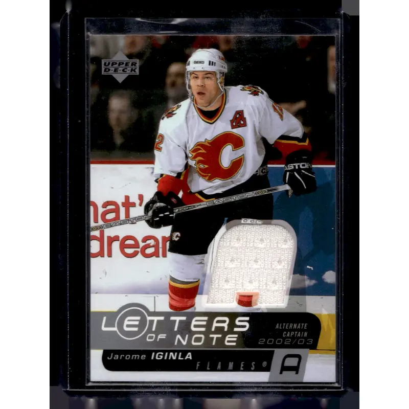 2002-03 Upper Deck - Letters of Note - Jarome Iginla #LN-JI