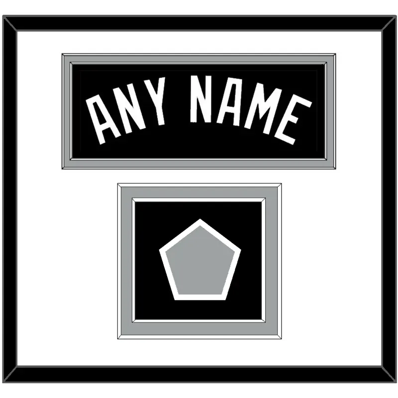 San Antonio Name & Champions Patch - Road Black (1989-2002) - Double Mat 1