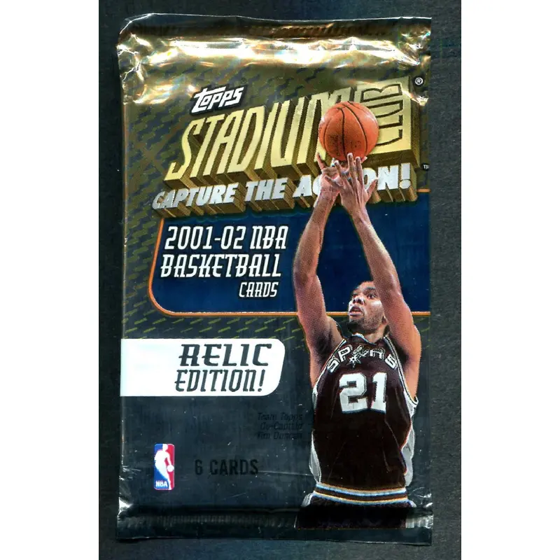 2001/02 Topps Stadium Club Basketball Unopened Pack (Relic Edition) (Retail) (6)