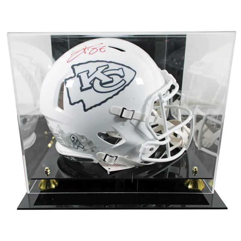 Chiefs Travis Kelce Signed STS III Full Size Speed Proline Helmet w/ Case BAS W