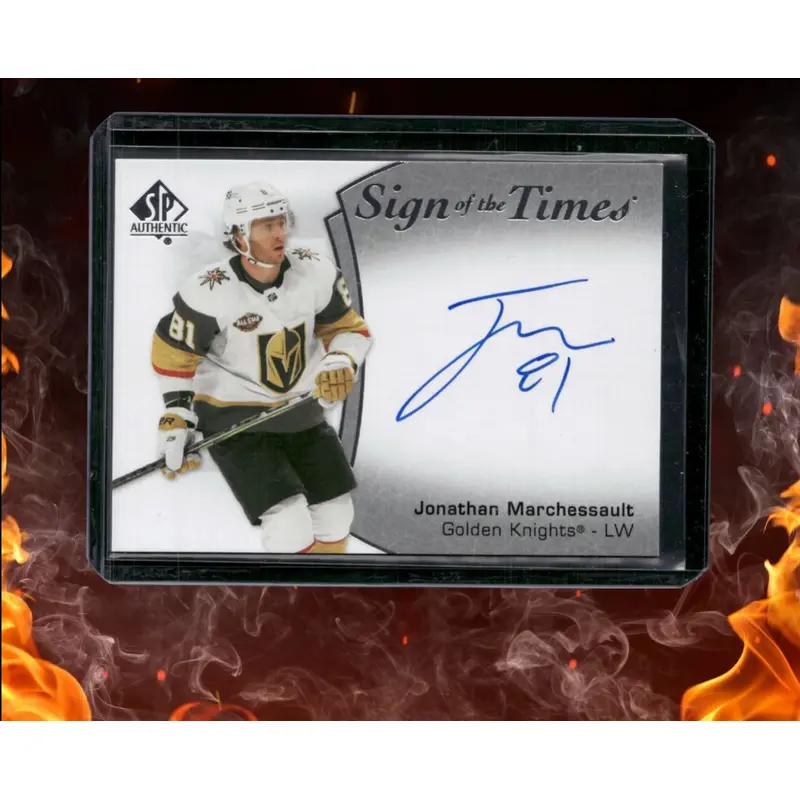 2021-22 SP Authentic Jonathan Marchessault Sign of the Times Auto #SOTT-JO