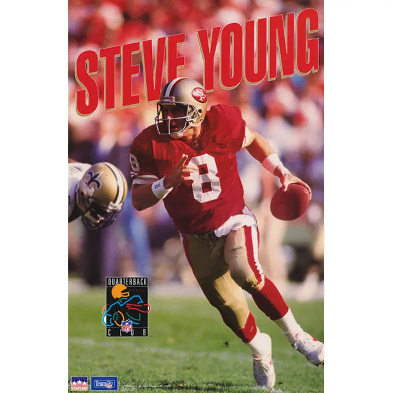 Steve Young "QB Club" San Francisco 49ers Poster (1993) - Starline Inc.