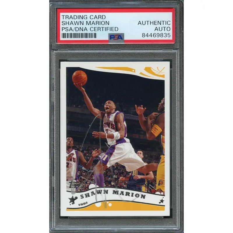 2005-06 TOPPS #210 Shawn Marion Signed AUTO PSA Slabbed Suns