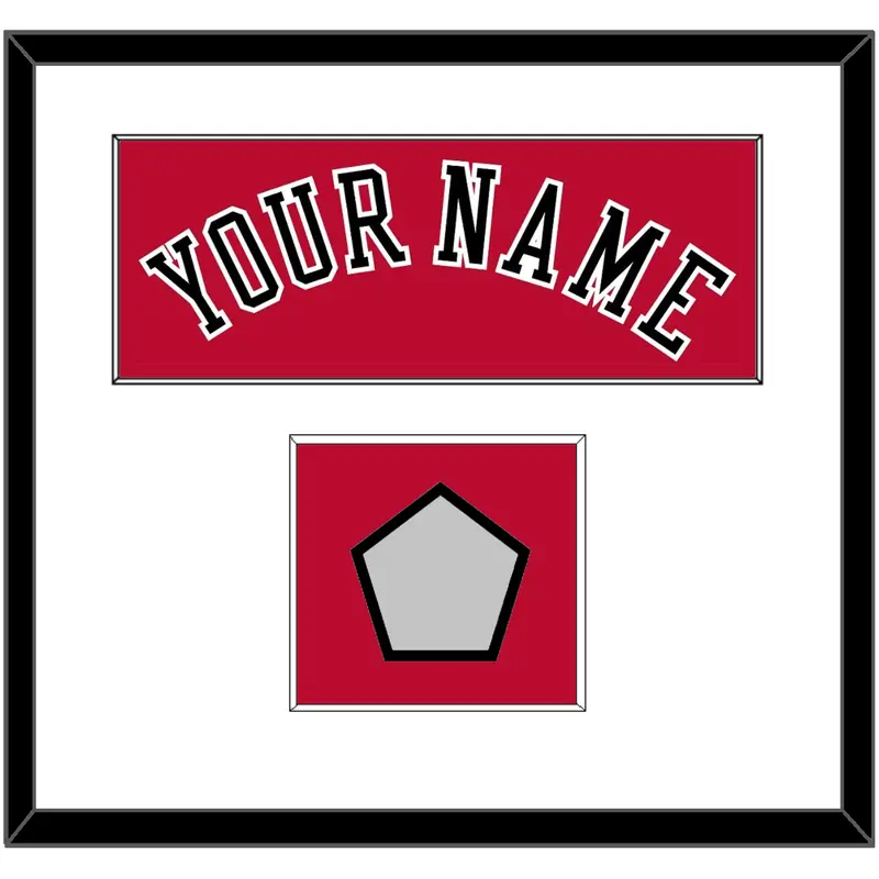 Chicago Name & Finals Patch - Road Red (1986-2017) - Single Mat 1