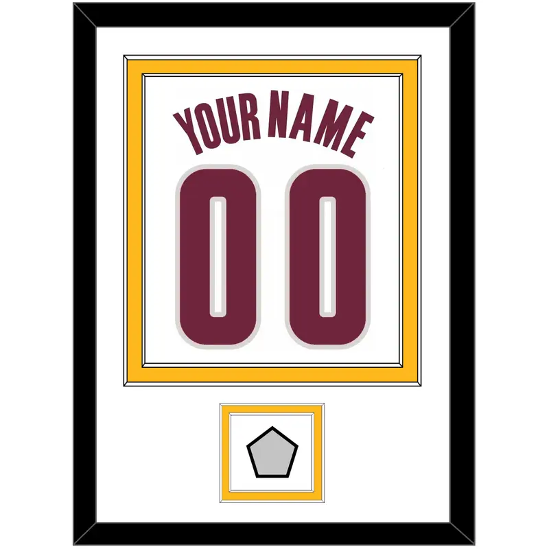 Cleveland Name & Number With Champions Patch - Home White (2010-2017) - Double Mat 1