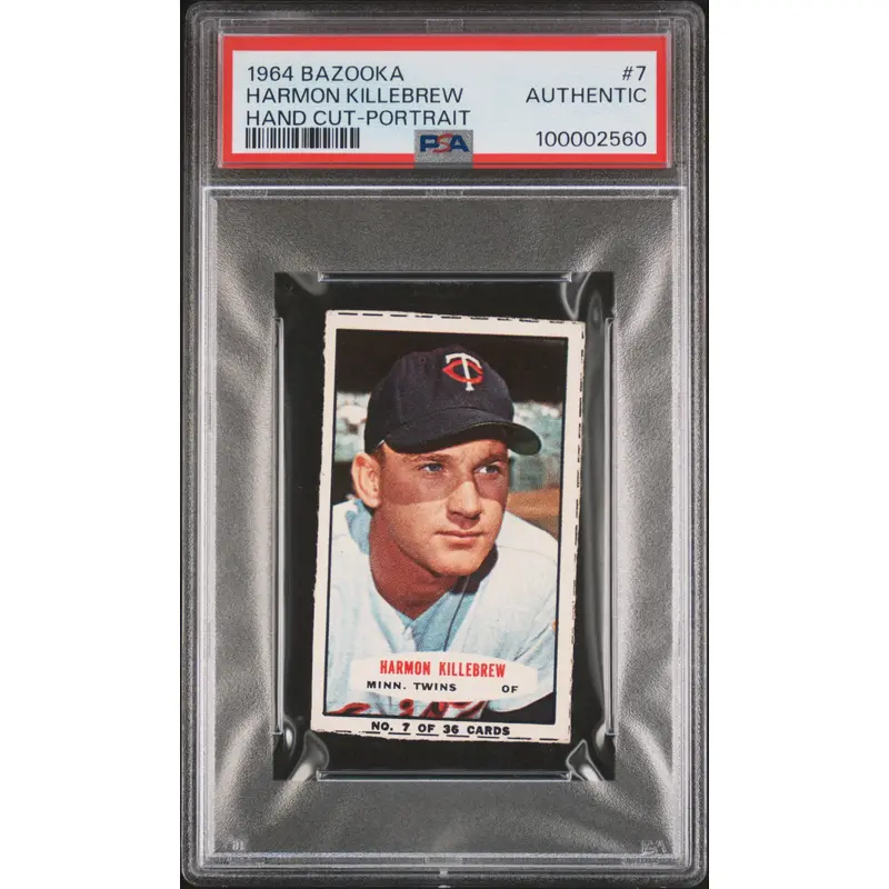 Harmon Killebrew 1964 Bazooka #7 PSA Auth