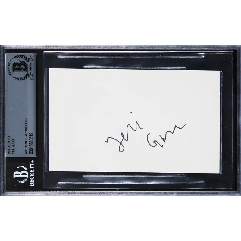 Teri Garr Young Frankenstein Authentic Signed 3x5 Index Card BAS Slabbed 1