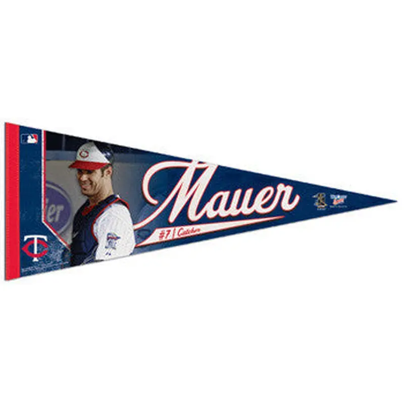 Joe Mauer "Action" Premium Felt Collector's Pennant (LE /2010) - Wincraft
